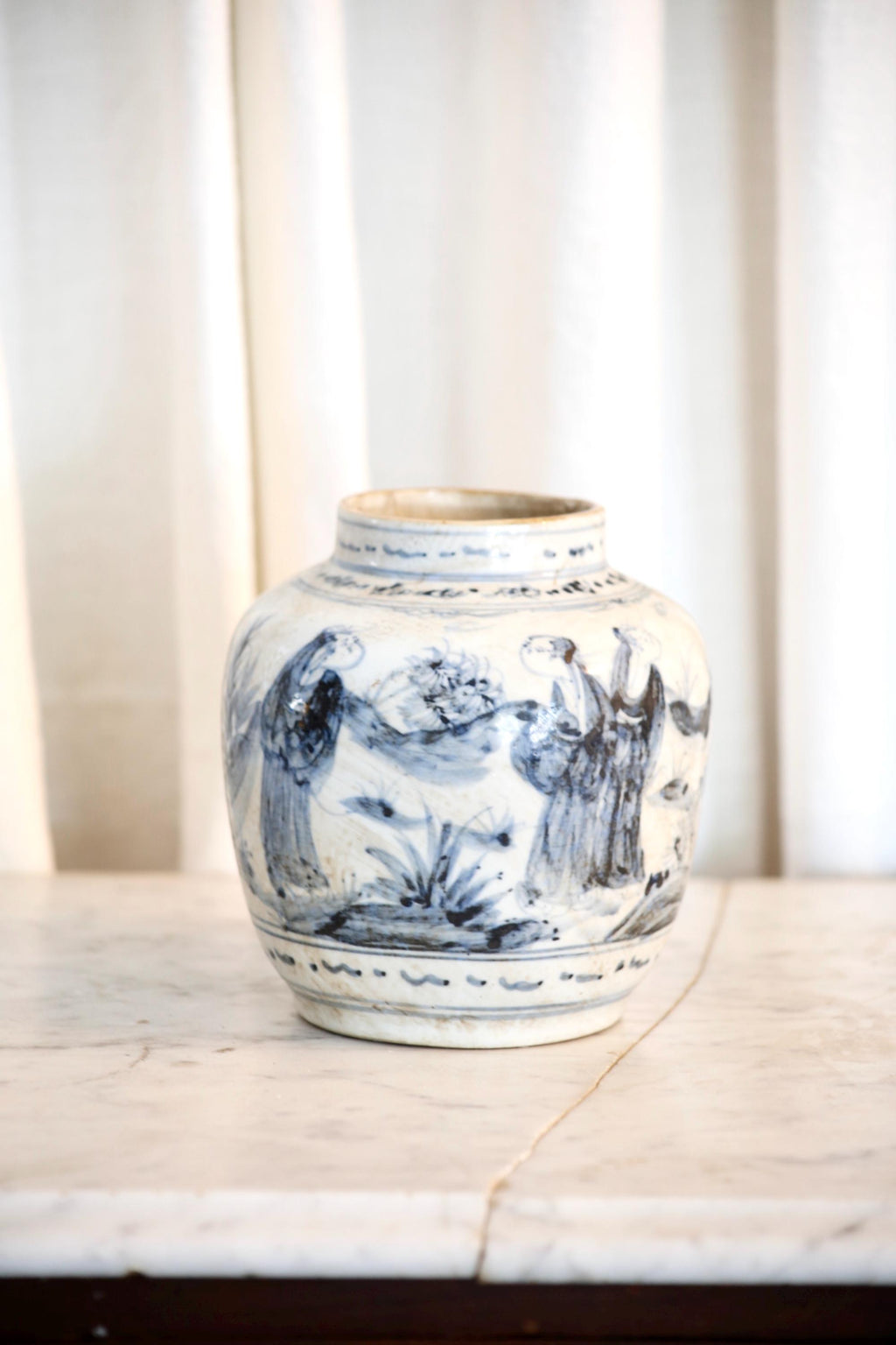 Hand Painted Chinese Porcelain Ginger Jar