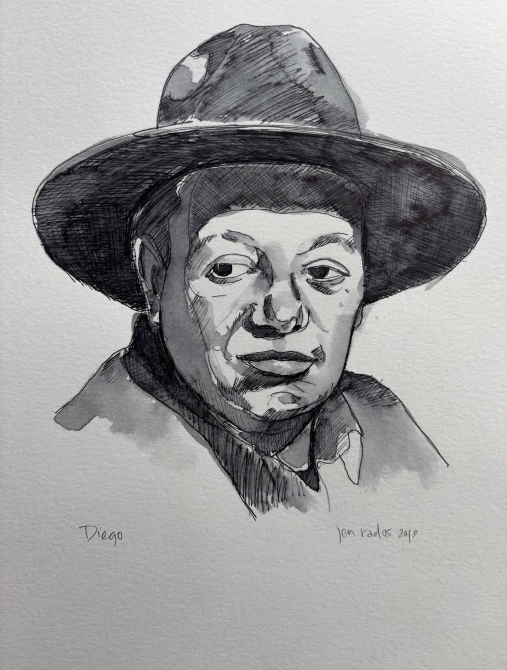 Frida Kahlo & Diego Rivera Watercolor Paintings Lot