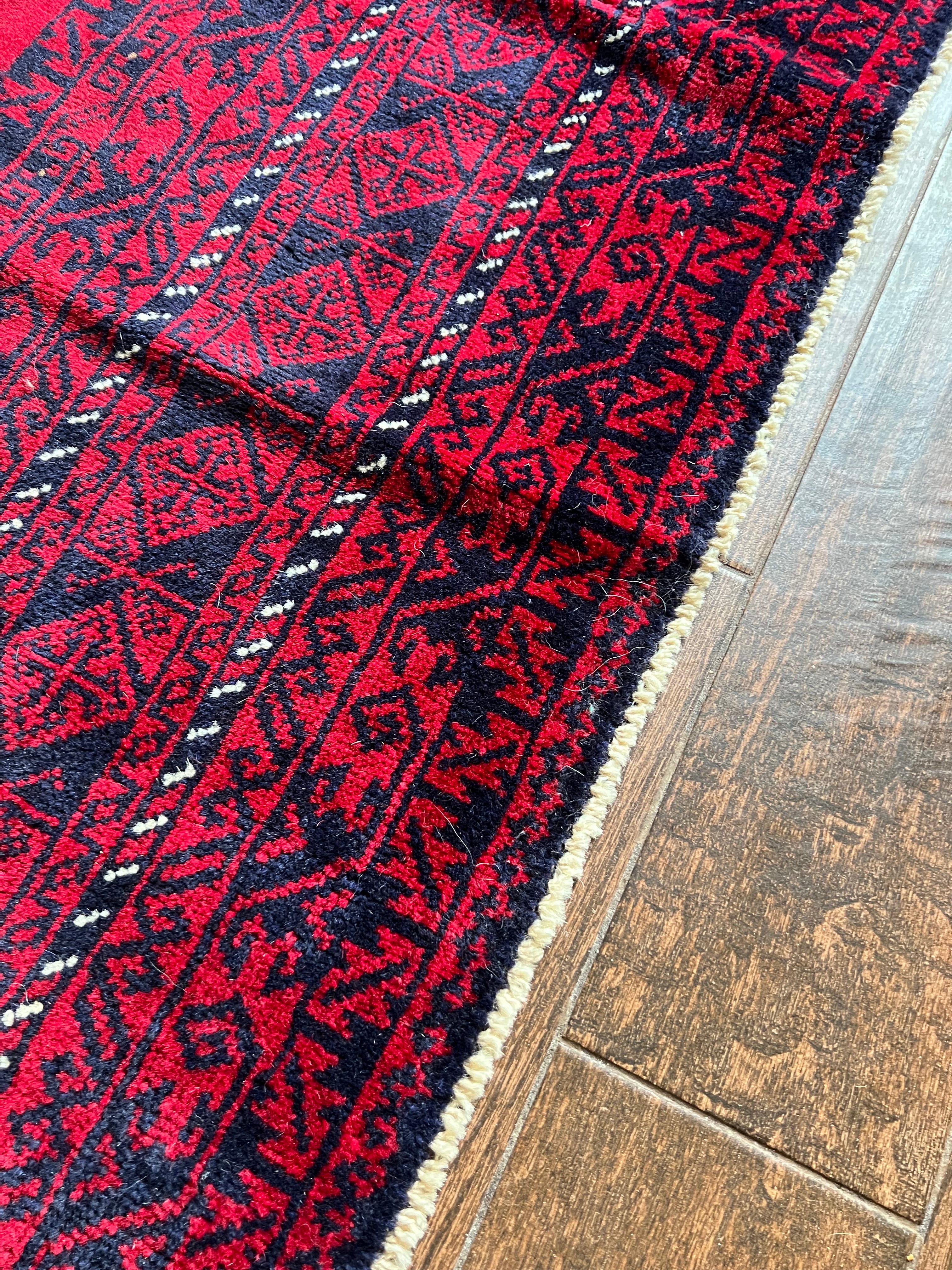 Afghan Rizbaft Wool Area Rug 6'9 x 9'6