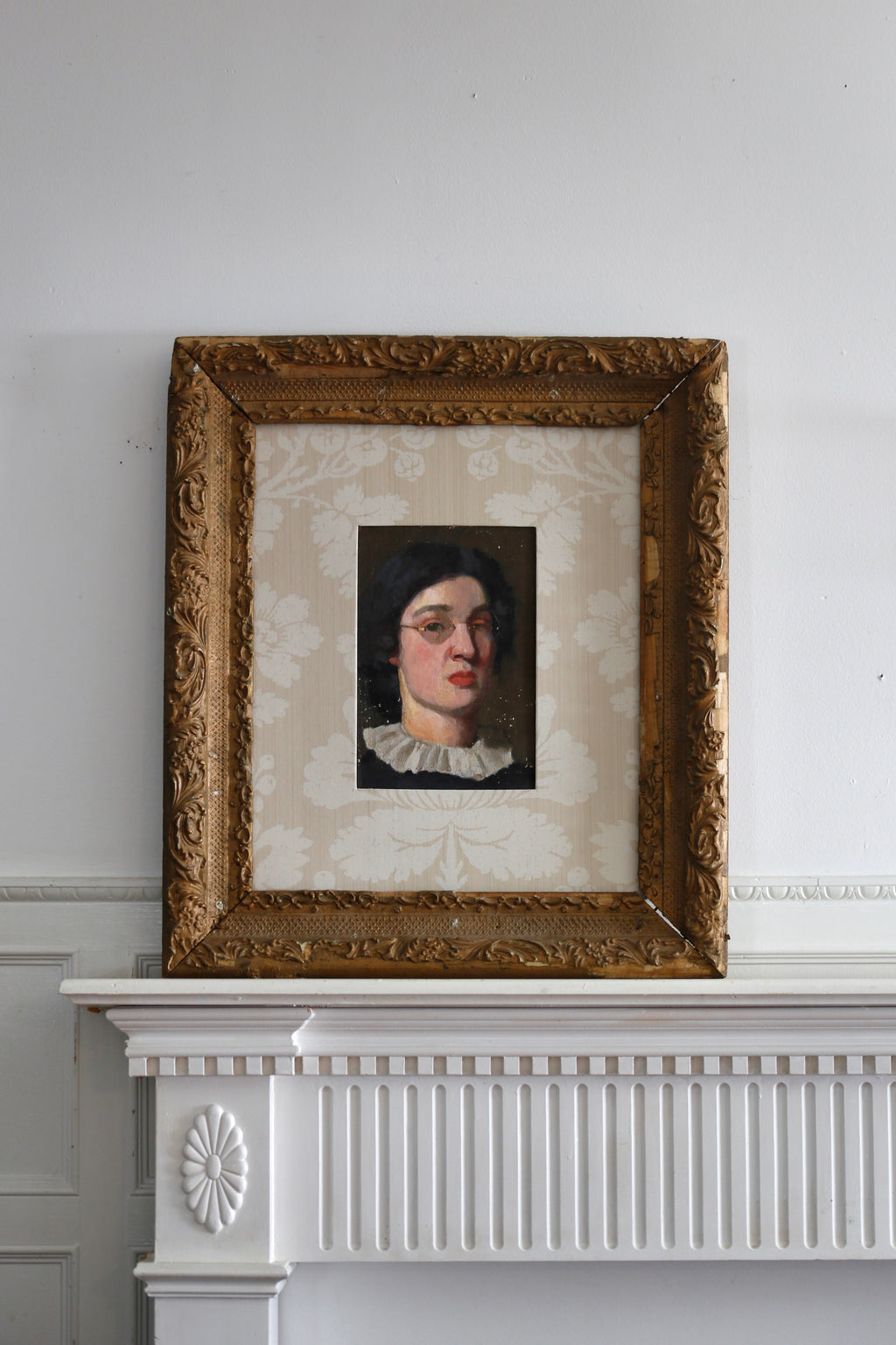 Oil Portrait Pianting of a Women with Collar