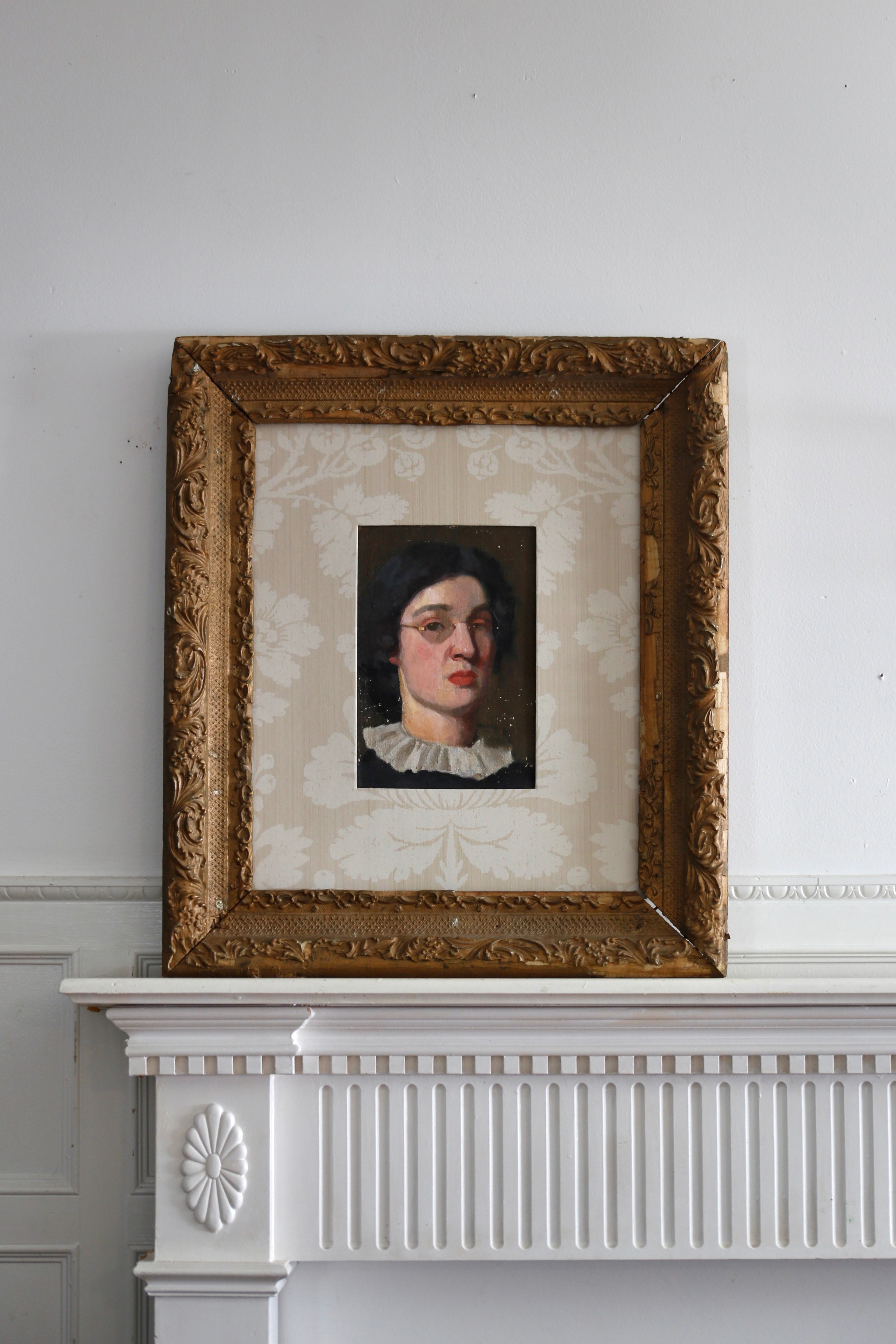 Oil Portrait Pianting of a Women with Collar