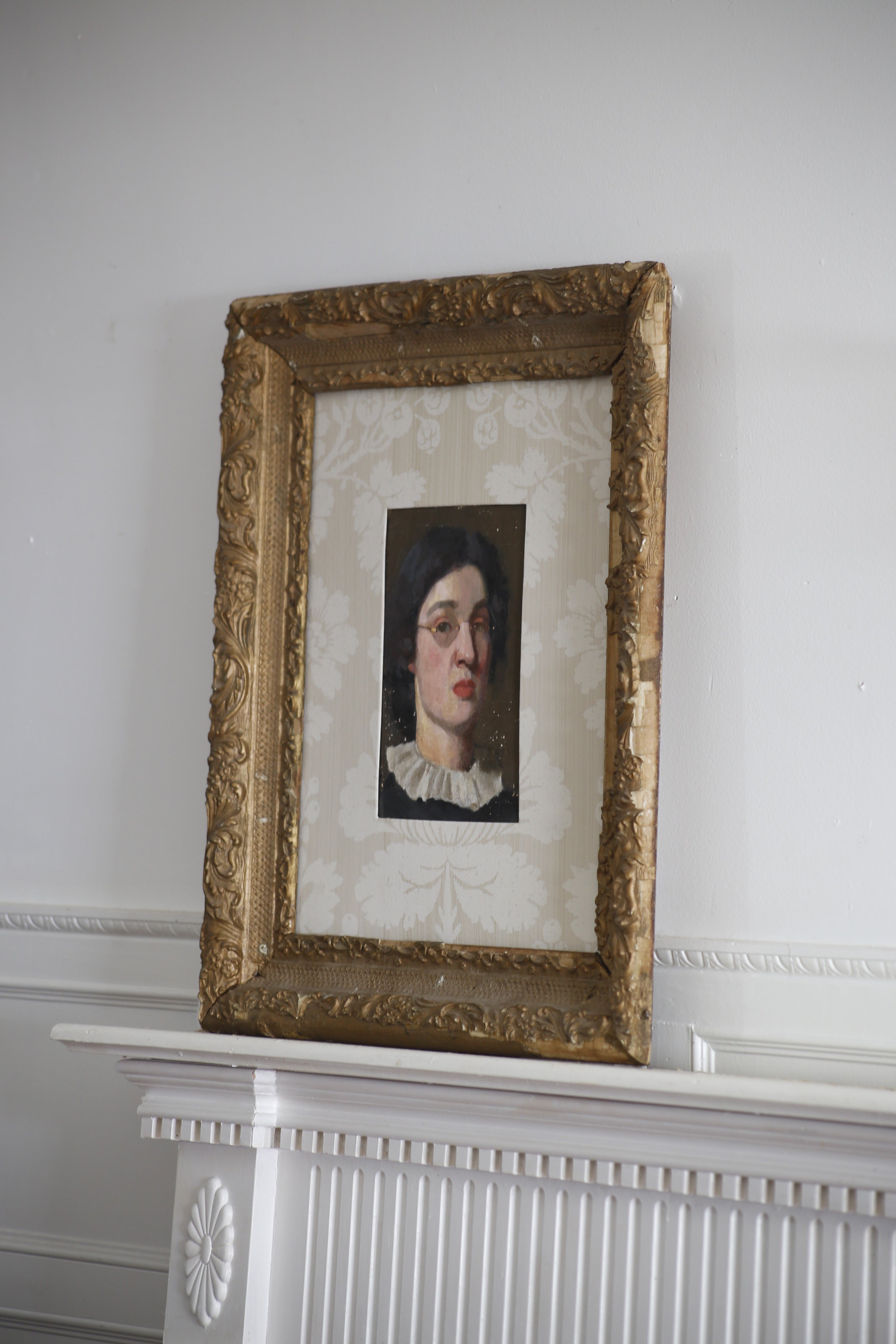Oil Portrait Pianting of a Women with Collar