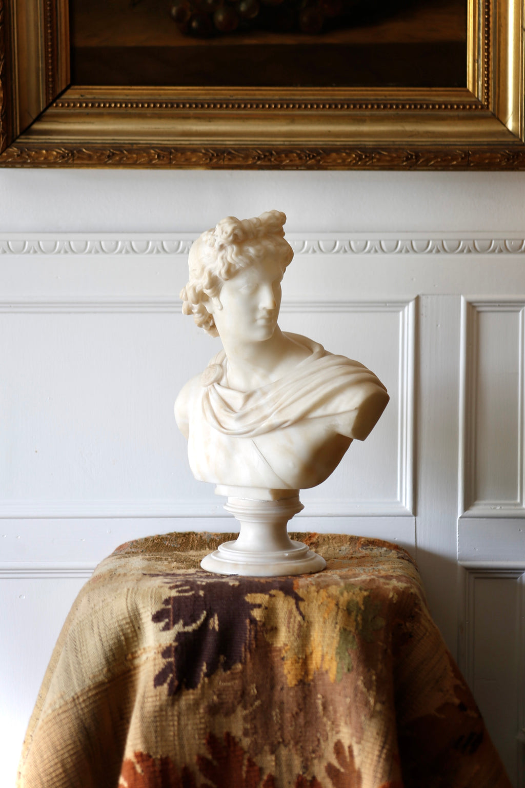 Vintage Alabaster Bust of Apollo