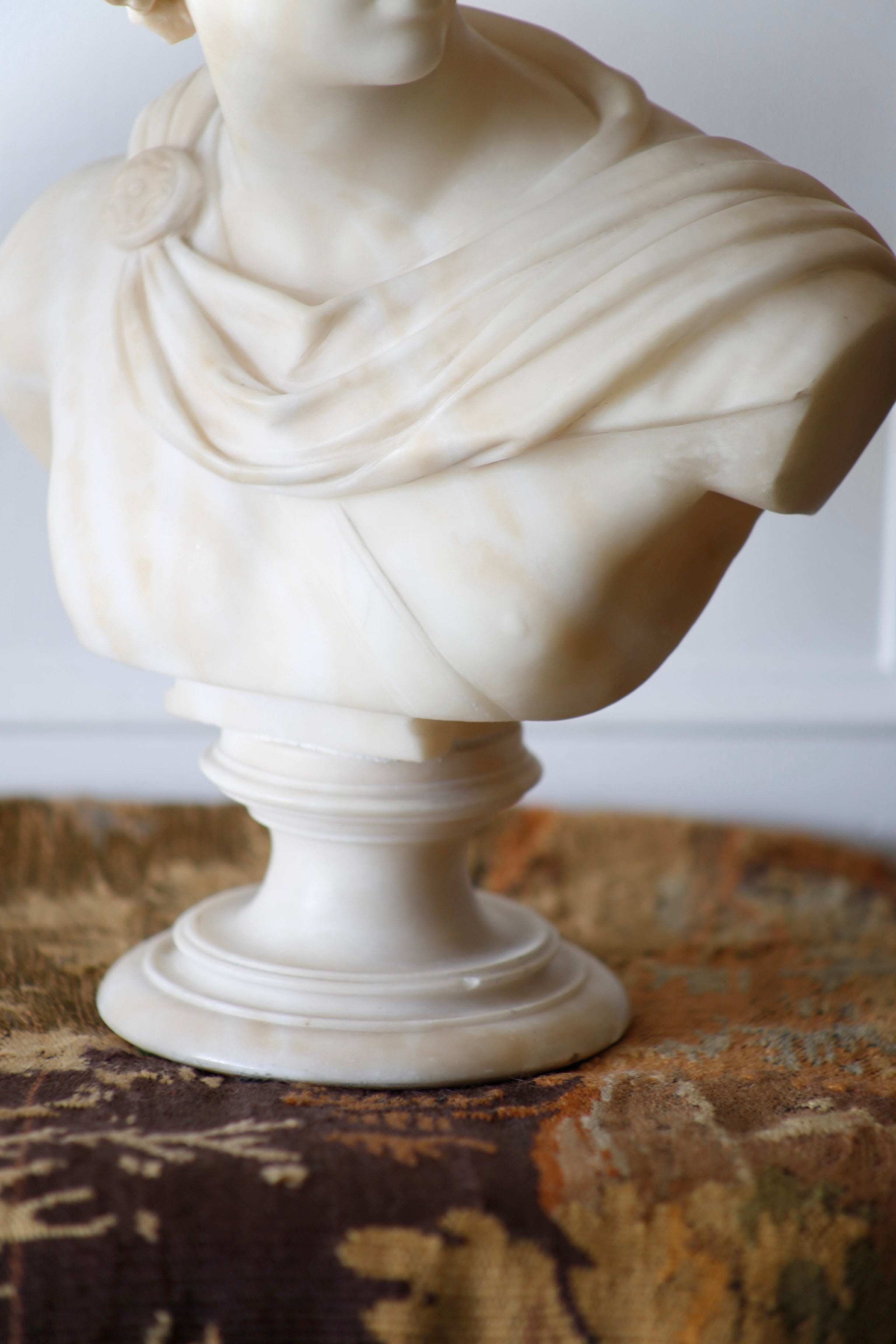 Vintage Alabaster Bust of Apollo