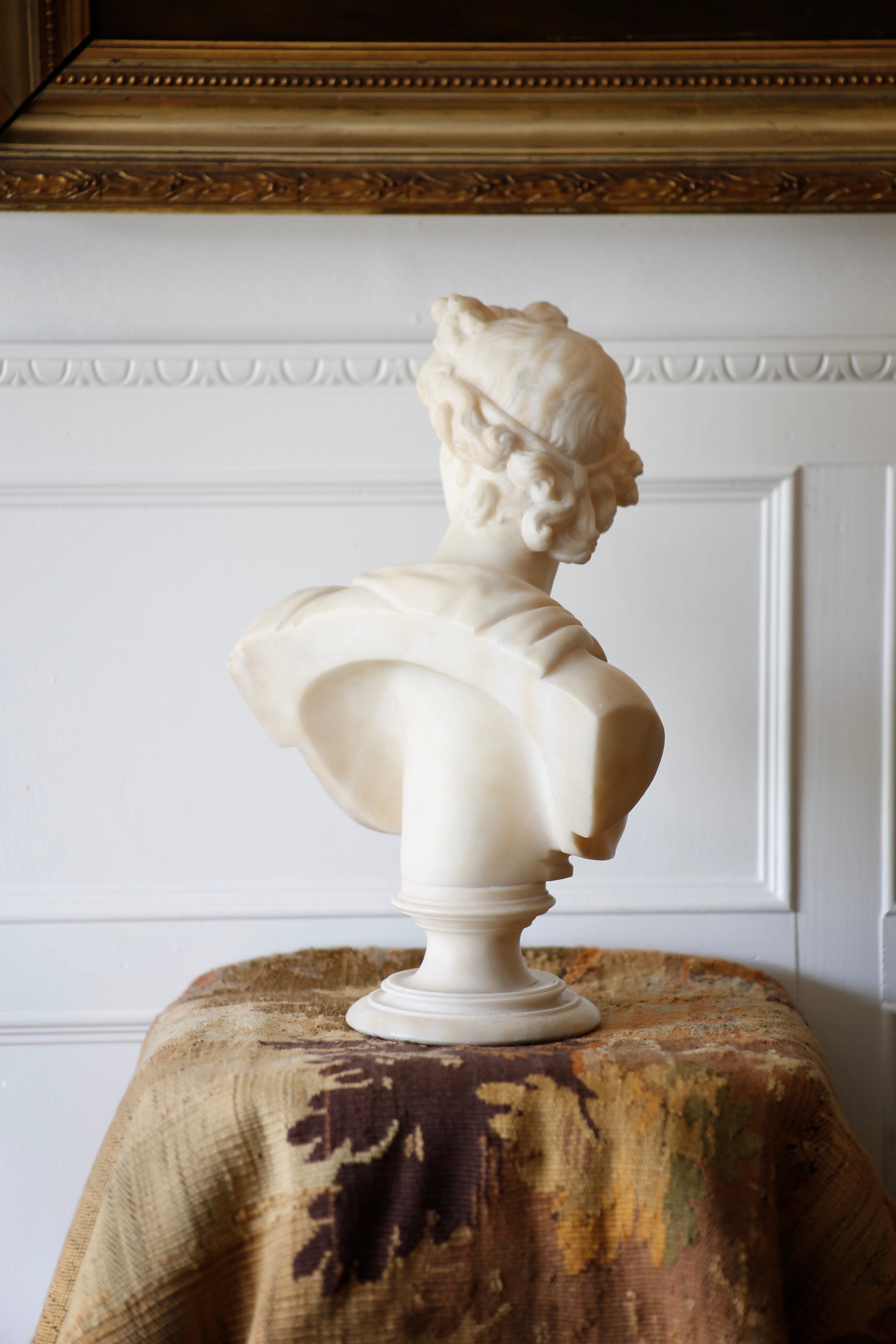 Vintage Alabaster Bust of Apollo