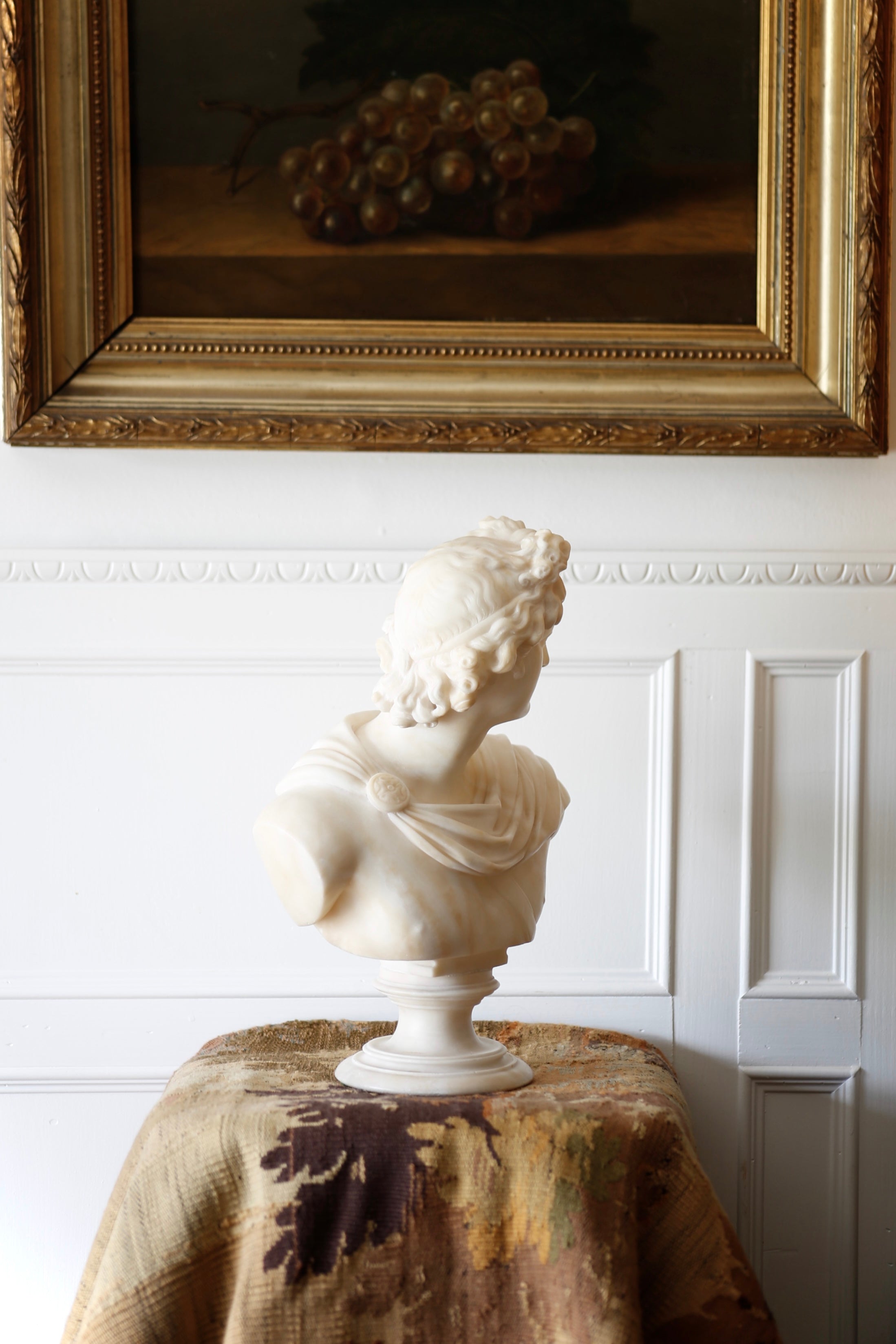 Vintage Alabaster Bust of Apollo