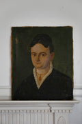 19th Century Oil Portrait of a Lady in Black